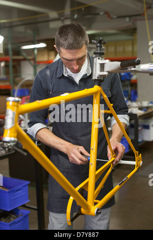 Bicycle Manufacturing in Detroit Stock Photo