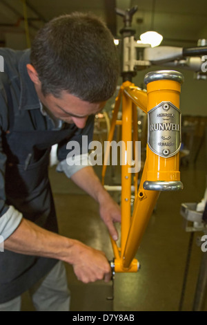 Bicycle Manufacturing in Detroit Stock Photo
