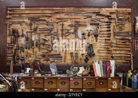 set of cobblers tools Stock Photo