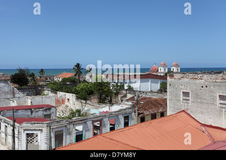View from the roof terrace of Hotel Ordono in Gibara, Cuba Stock Photo