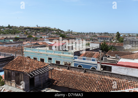 View from the roof terrace of Hotel Ordono in Gibara, Cuba Stock Photo