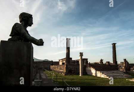 ruins of Apollo Temple in Pompeii, Italy Stock Photo