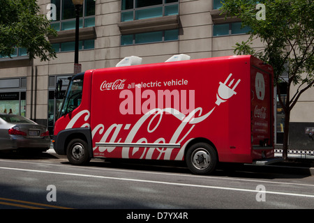 Electric Coca Cola delivery truck - USA Stock Photo