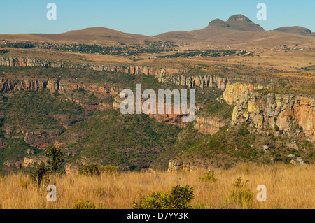 View from the Three Rondavels Lookout, Mpumalanga, South Africa Stock Photo