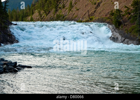 Bow Falls,  Near Banff in the Rocky Mountain National Park Stock Photo