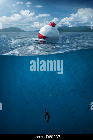Bobber in the Water Stock Photo - Alamy