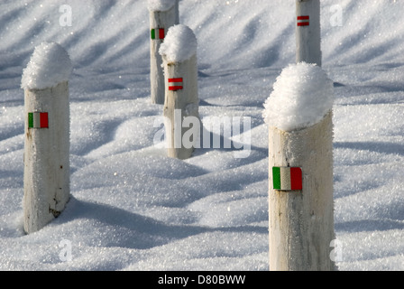 WWI. Veneto, Italy. Asiago Plateau, locality Cesuna : Magnaboschi Austrian and Italian War Cemetery. Stock Photo