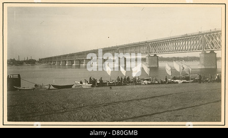 [Bridge over the Dnieper River in Yekaterinoslav] Stock Photo