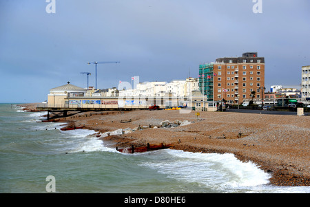 Worthing seafront and Lido West Sussex UK Stock Photo