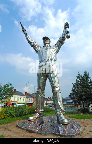 Brownhills Miner Statue by sculptor John McKenna, Walsall. Stock Photo