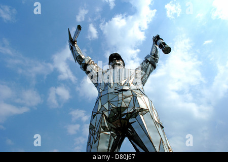 Brownhills Miner Statue by sculptor John McKenna, Walsall. Stock Photo