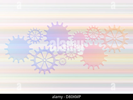 Mechanical Vector Background with Gears and Cogs. Stock Photo