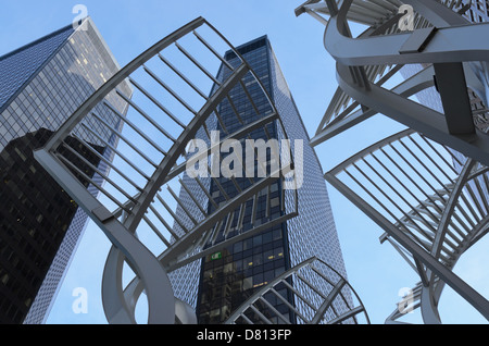 Calgary, Canada - October 6th, 2012: Skyscraper in the Downtown area of Calgary city Alberta Canada Stock Photo