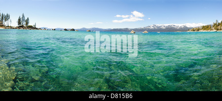 Panoramic view of Lake Tahoe in California Stock Photo