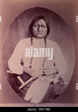 Sitting Bull (1831-1890), Chief of the Uncapapa Band of Sioux Indians, Portrait, 1882 Stock Photo