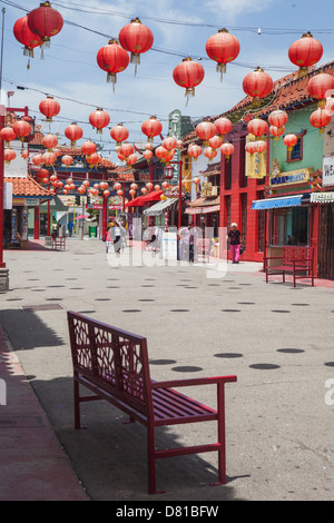 Chinese lanterns in Chinatown Los Angeles Stock Photo