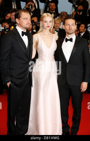 Cannes, France. May 15, 2013.  Leonardo DiCaprio, Carey Mulligan, Tobey Maguire attending the 'The Great Gatsby' premiere and opening at the 66th Cannes Film Festival. May 15, 2013. Credit:DPA/Alamy Live News Stock Photo