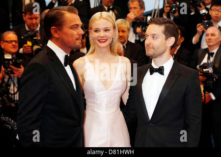 Cannes, France. May 15, 2013.  Leonardo DiCaprio, Carey Mulligan, Tobey Maguire attending the 'The Great Gatsby' premiere and opening at the 66th Cannes Film Festival. May 15, 2013. Credit:DPA/Alamy Live News Stock Photo