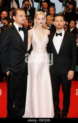 Cannes, France. May 15, 2013.  Leonardo DiCaprio, Carey Mulligan, Tobey Maguire attending the 'The Great Gatsby' premiere and opening at the 66th Cannes Film Festival. May 15, 2013. Credit:DPA/Alamy Live News Stock Photo