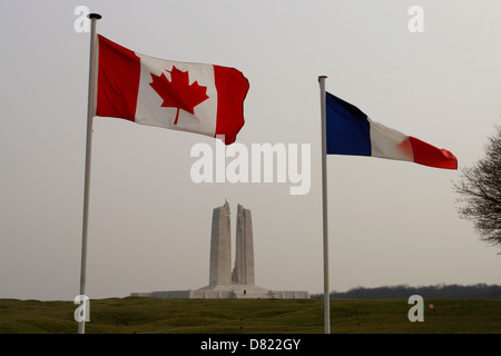 Canadian Memorial to the dead and missing on Hill 145 of Vimy Ridge, France Stock Photo