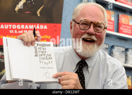 Prague, Czech Republic. 17th May 2013. American Robert Fulghum writer signs his books during festival Book World Prague, Czech Republic, May 17, 2013. (CTK Photo/Michal Kamaryt/Alamy Live News) Stock Photo
