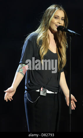 Singer Anouk representing the Netherlands performing during the Grand ...