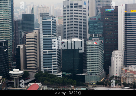 Singapore financial district Stock Photo