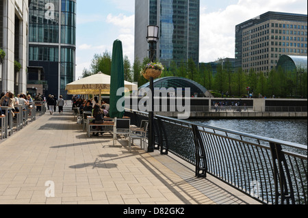 Daily activities in Reuters Plaza, Canary Wharf, London, England, United Kingdom. Stock Photo