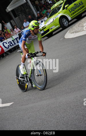 Liquigaz rider during the Prologue time trial at the Tour de France 2012 in Liege, Belgium Stock Photo