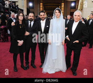 Asghar Farhadi, Peyman Moadi, Leyla Hatami, Mahmoud Kalari, Sarina Farhadi 84th Annual Academy Awards (Oscars) held at the Stock Photo
