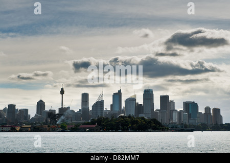 Skyline of Sydney in a shade of grey. Stock Photo