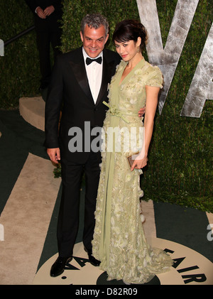 Danny Huston and Olga Kurylenko 2012 Vanity Fair Oscar Party at Sunset Tower Hotel - Arrivals West Hollywood, California - Stock Photo