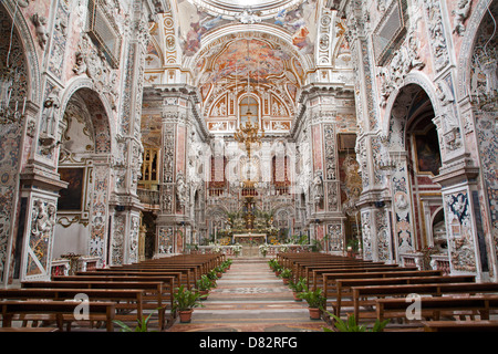 PALERMO - APRIL 8: Baroque church Chiesa di Santa Caterina build in years 1566 - 1596 April 8, 2013 in Palermo, Italy.