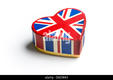 UNION JACK LOVE Heart shaped reflective sparkling English British UK ...