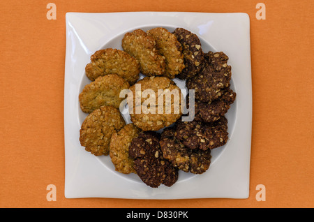 Plate of Cookies 02-Orange Stock Photo