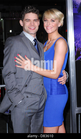 Jeremy Jordan, Ashley Spencer The premiere of 'Joyful Noise' held at the Chinese Theatre - Arrivals Los Angeles, California - Stock Photo