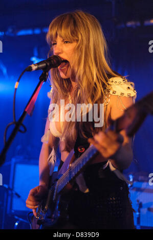 Deap Vally plays Komedia Downstairs as part of The Great Escape Festival 2013 on 17/05/2013 in Brighton. Persons pictured: Lindsey Troy. Picture by Julie Edwards Stock Photo