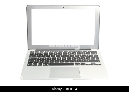 APPLE MAC BOOK AIR Computer Isolated on White Stock Photo
