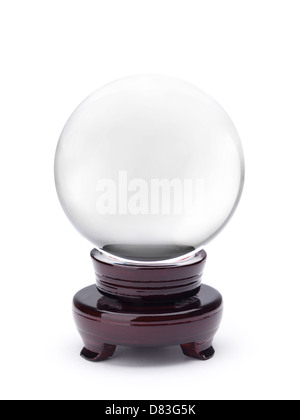 Scrying Crystal ball isolated on white background with clipping path Stock Photo