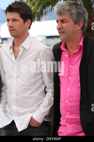 Cannes, France. 17th May 2013. Pierre Deladonchamps with director Alain Guiraudie, at the L’inconnu Du Lac film photocall at the Cannes Film Festival 17th May 2013. Credit:  Doreen Kennedy / Alamy Live News Stock Photo