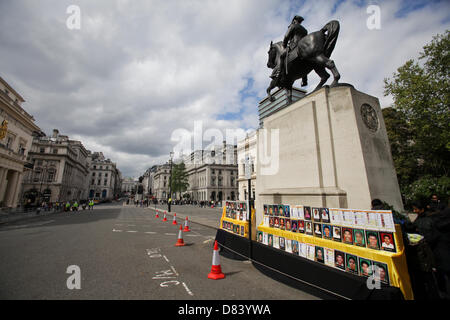 London, UK. 18th May 2013. . Photographs of Tamils killed during the Sri Lankan civil war. Credit:  Rob Pinney / Alamy Live News Stock Photo