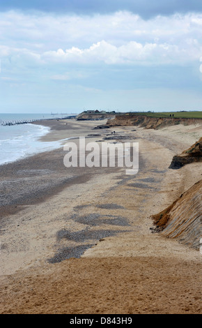 Coastal erosion at Happisburgh Beach in Norfolk England UK Stock Photo ...