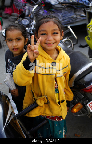 Nepal girl in Phokara, Nepal Stock Photo