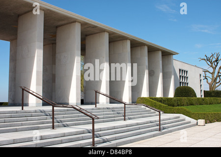 Entrance to the Henri-Chapelle American Cemetery and Memorial Henri-Chapelle near Liege Belgium Stock Photo