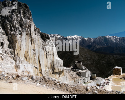 Marble quarry, Carrara, Italy - mountain landscape Stock Photo