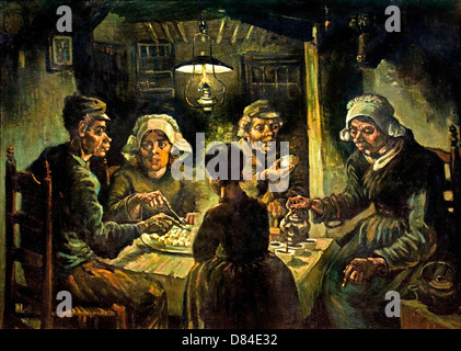 The Potato Eaters. 1885. Realism Vincent van Gogh 1853 - 1890  Dutch Netherlands Stock Photo