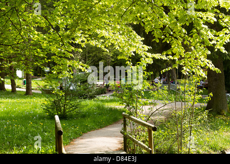 Spa garden in Bad Woerishofen Stock Photo