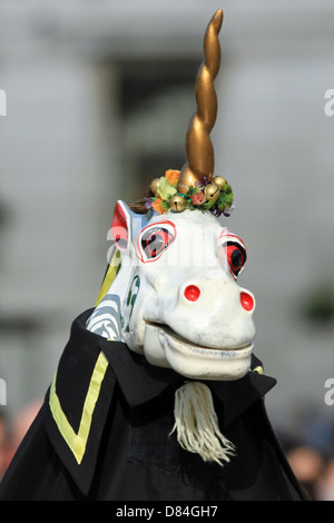 Mascot of Westminster Morris Men at the Day of Dance 2013 in Trafalgar square in London Stock Photo