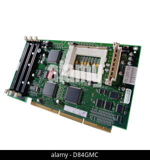 Circuit board with microchips Stock Photo