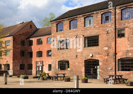 Coalport Youth Hostel in converted red brick industrial buildings of old china works in Ironbridge Gorge Shropshire West Midlands England UK Stock Photo